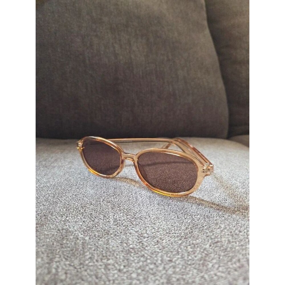 Women's Crystal Oval Sunglasses Yellow